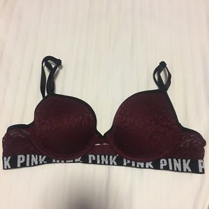 Victoria’s Secret PINK Lace Bra Size 34A With Logo